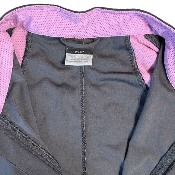 Nike Dri-fit Grey Lavender Running Jacket - Girls Large (12-14) - Picture 7 of 10
